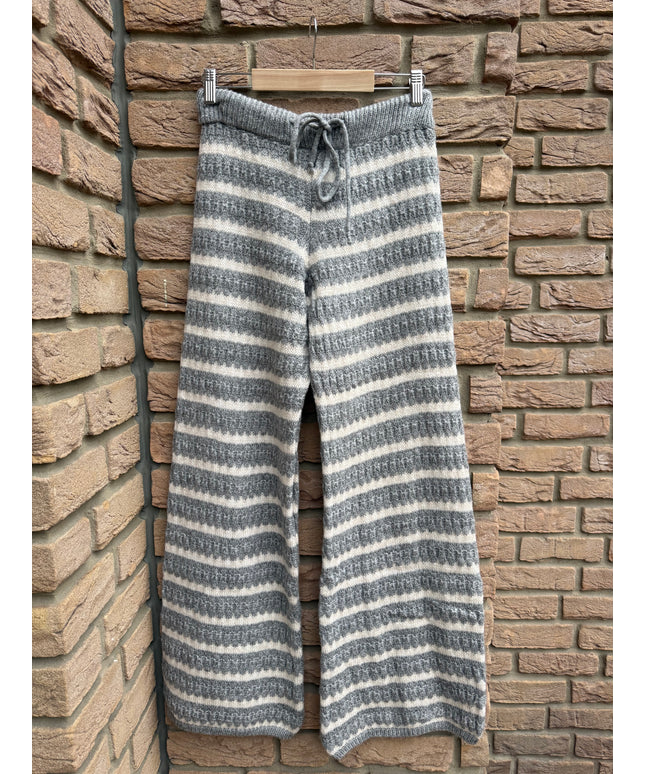 Bunte Strickhose | grau weiß