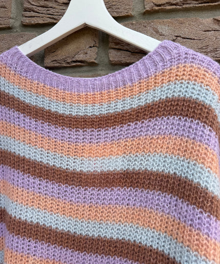 Gestreifte Weste | lavendel