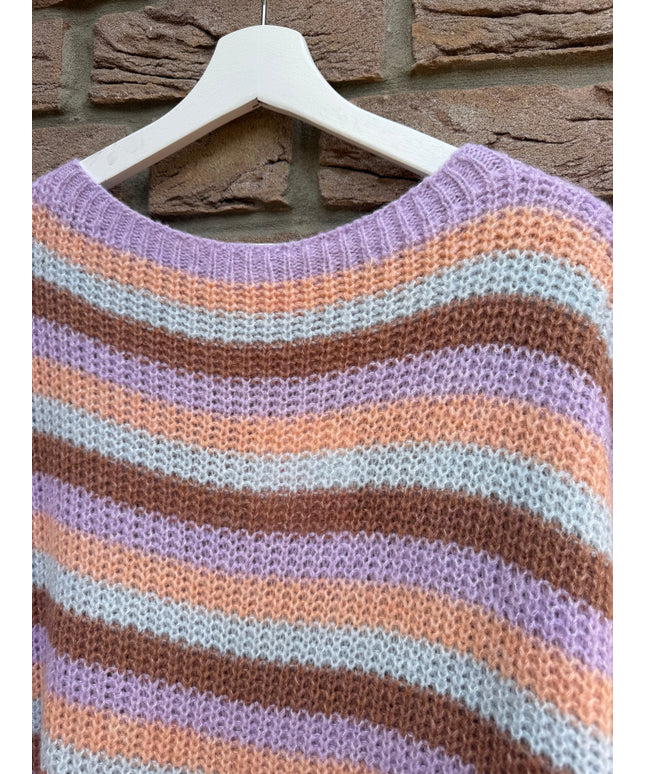 Gestreifte Weste | lavendel