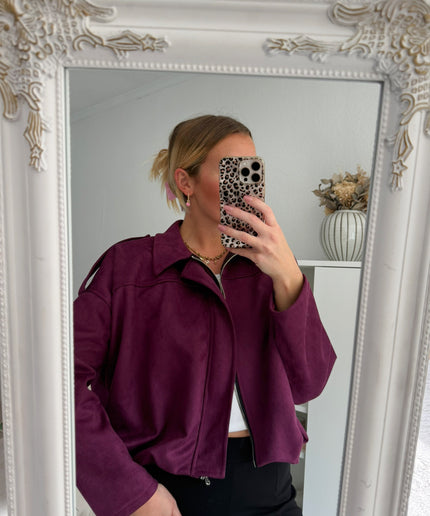 Wildlederoptik Ballon Jacke | versch. Farben