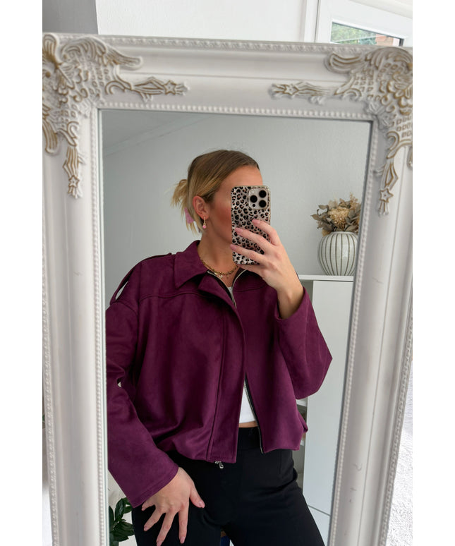 Wildlederoptik Ballon Jacke | versch. Farben