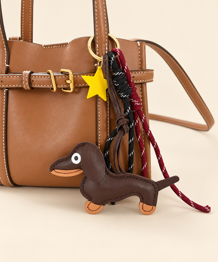 Bag Charm Dackel „Star“ mit Anhängern