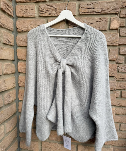 Knotenpullover Gina | hellgrau