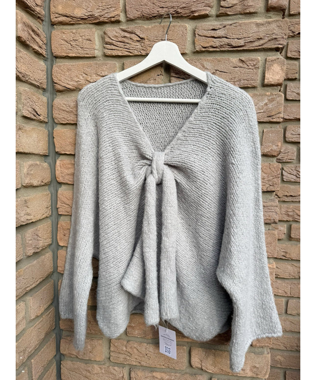 Knotenpullover Gina | hellgrau