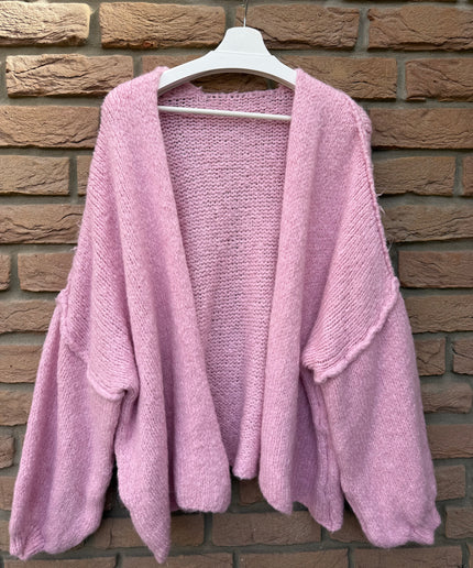 Oversized Strickjacke mit weiten Ärmeln | versch. Farben