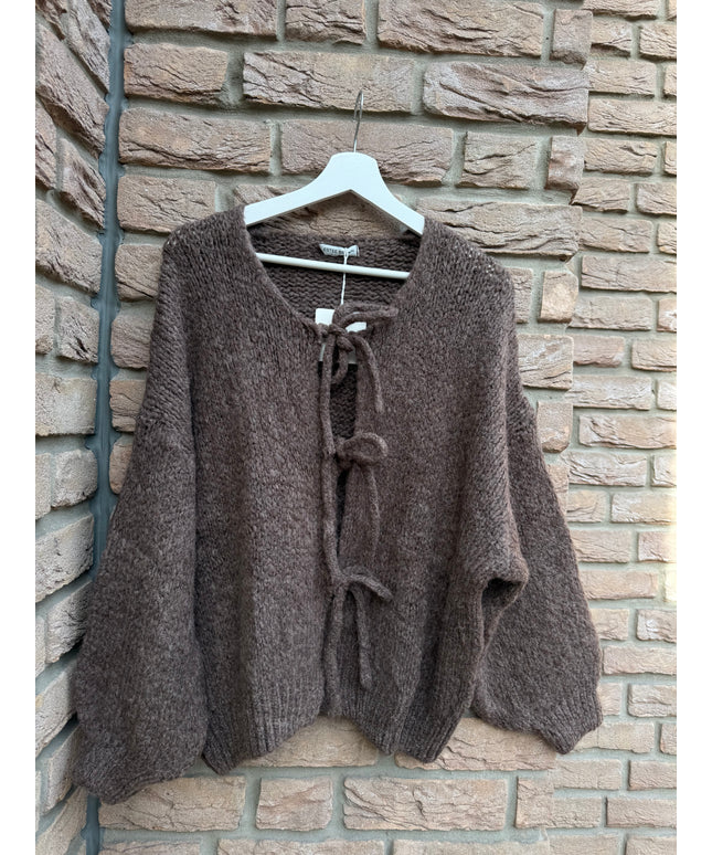 Strickjacke mit Schleifen | versch. Farben