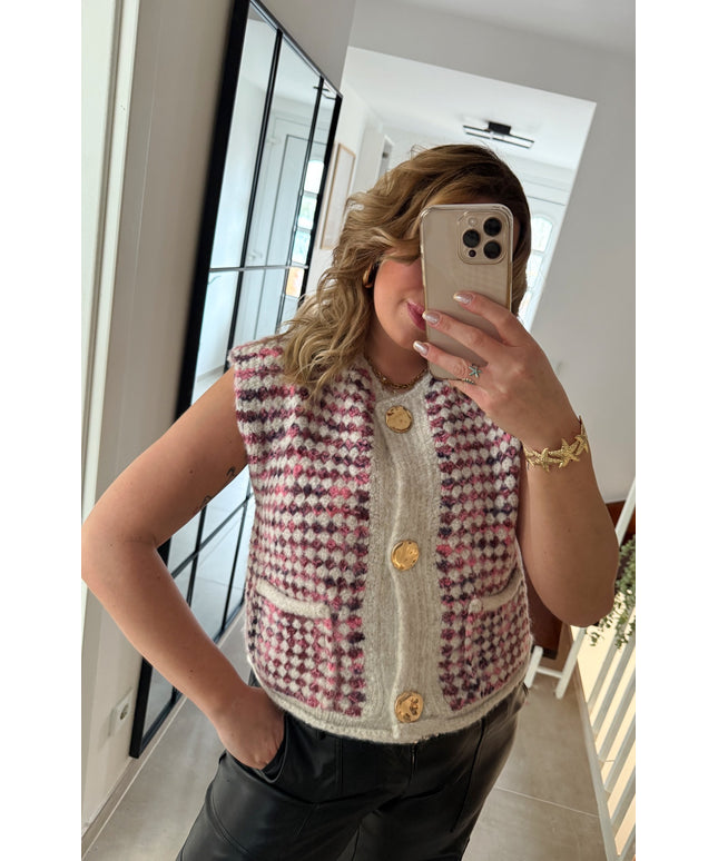 Strickweste mit goldenen Knöpfen | Nala