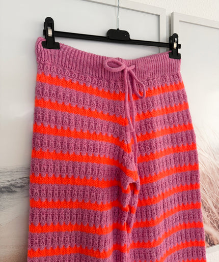 Bunte Strickhose | pink orange