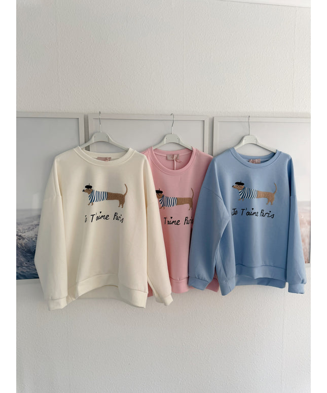 Sweater mit Dackel Patch | versch. Farben