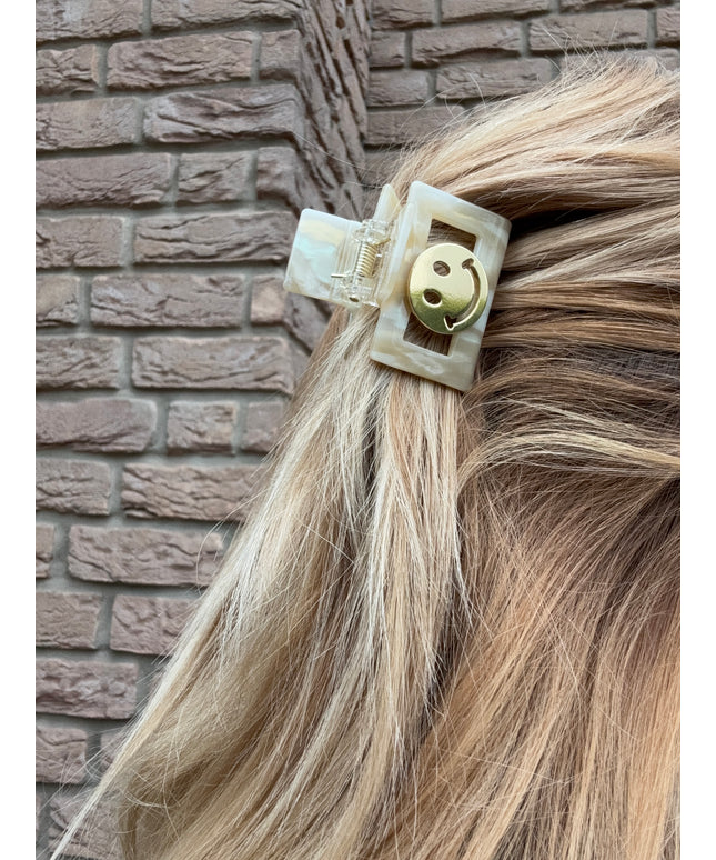 Mini Haarklammer mit Smiley | versch. Farben