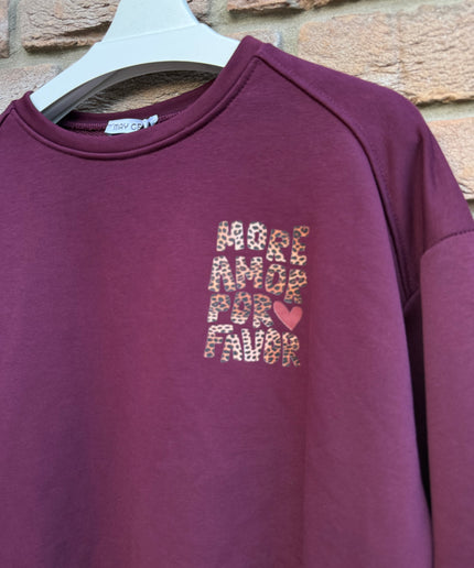 Sweater More Amor Por Favor | bordeaux