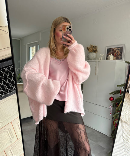 Oversized Strickjacke mit weiten Ärmeln | versch. Farben