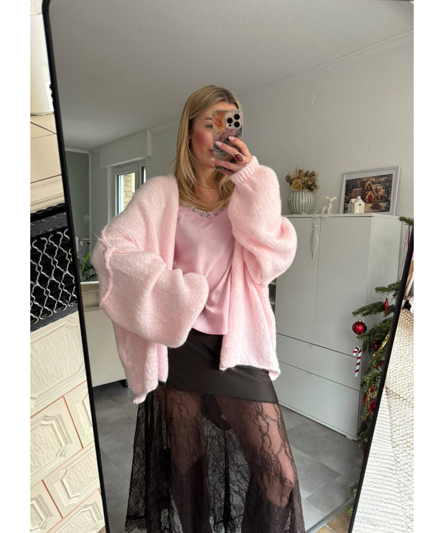 Oversized Strickjacke mit weiten Ärmeln | versch. Farben