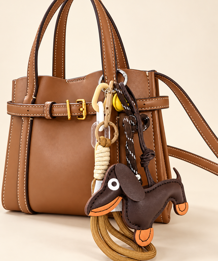 Bag Charm Dackel „Lucky“ mit Gliederkette