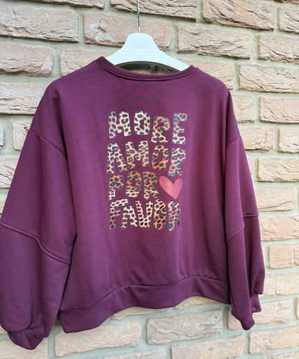 Sweater More Amor Por Favor | bordeaux