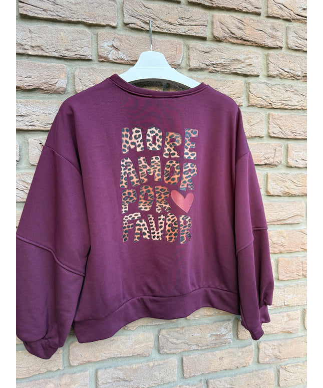 Sweater More Amor Por Favor | bordeaux