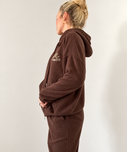 Frottee-Optik Set „Iconic Club“ mit Kapuzenvoller und Hose | versch. Farben