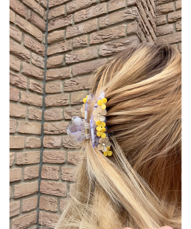 Haarklammer mit 3D Blumen | versch. Farben