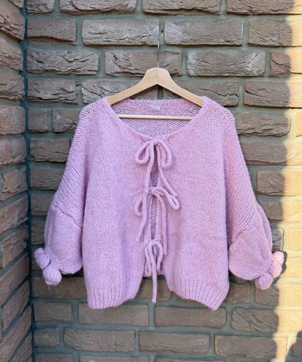 3/4 Arm Schleifen Strickjacke | versch. Farben
