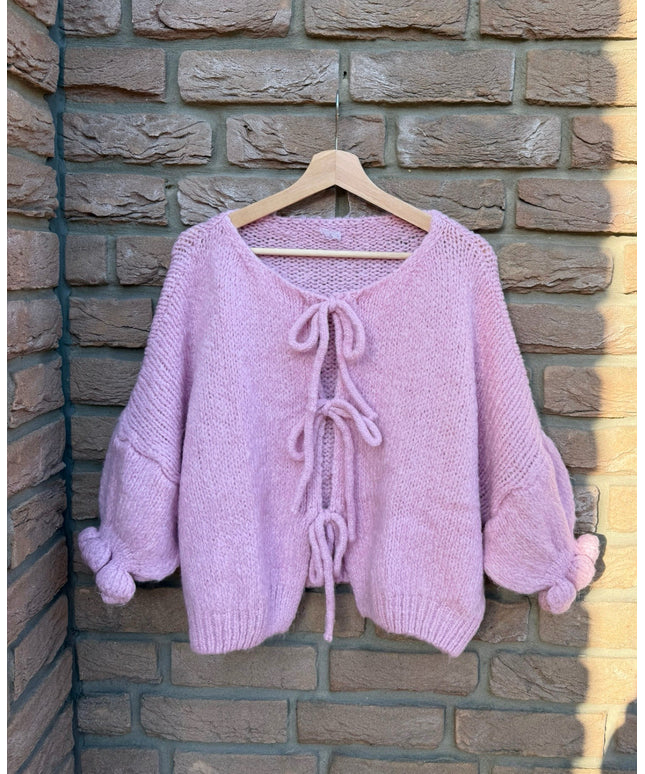 3/4 Arm Schleifen Strickjacke | versch. Farben