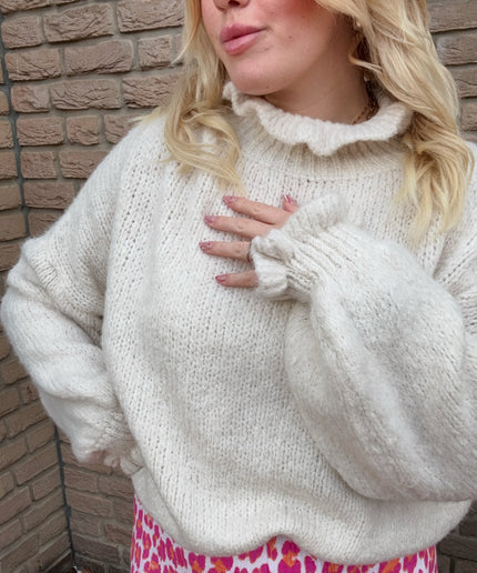 Rüschen Pullover | versch. Farben