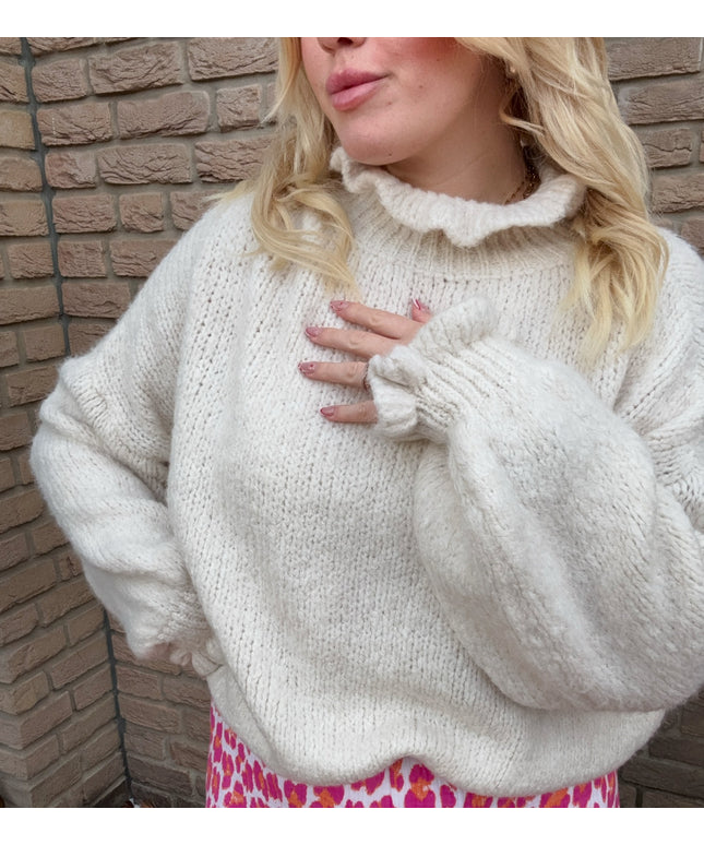 Rüschen Pullover | versch. Farben