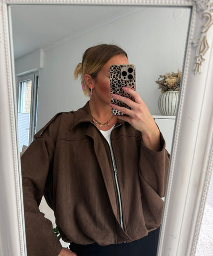 Wildlederoptik Ballon Jacke | versch. Farben