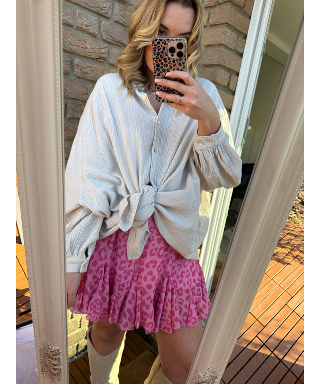 Oversized Musselin Bluse | versch. Farben