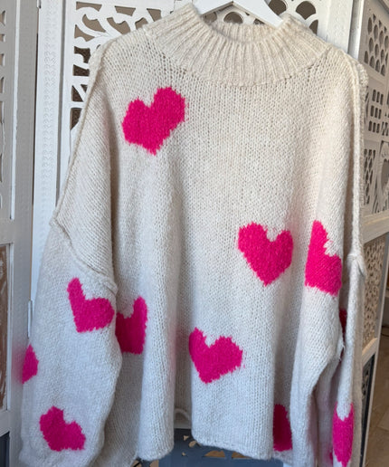 Oversized Herzpullover | versch. Farben