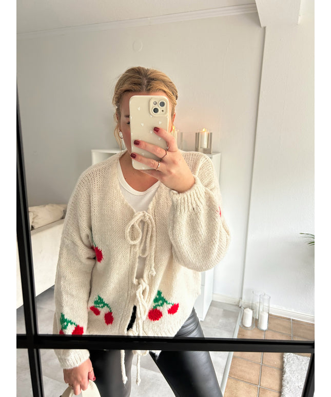 Cherry Schleifen Strickjacke | versch. Farben