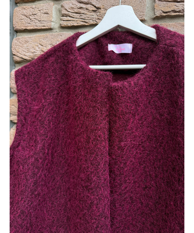 Ärmellose Weste | bordeaux