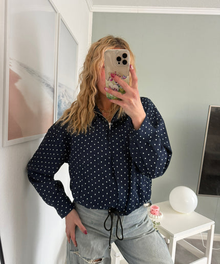 Sommerjacke mit Polka-Dots-Print | versch. Farben