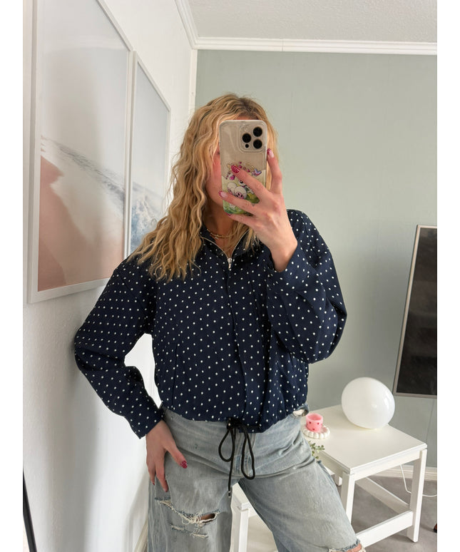 Sommerjacke mit Polka-Dots-Print | versch. Farben