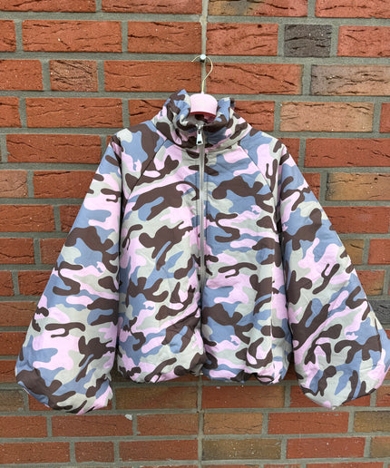 Oversize Camouflage Bomberjacke