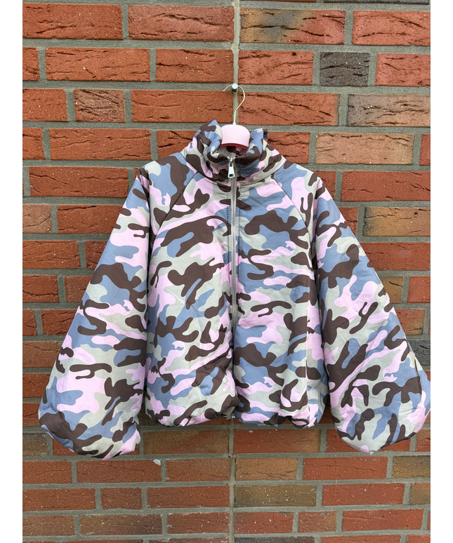 Oversize Camouflage Bomberjacke