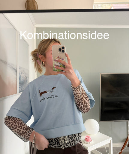 T-Shirt mit Dackel Patch | versch. Farben