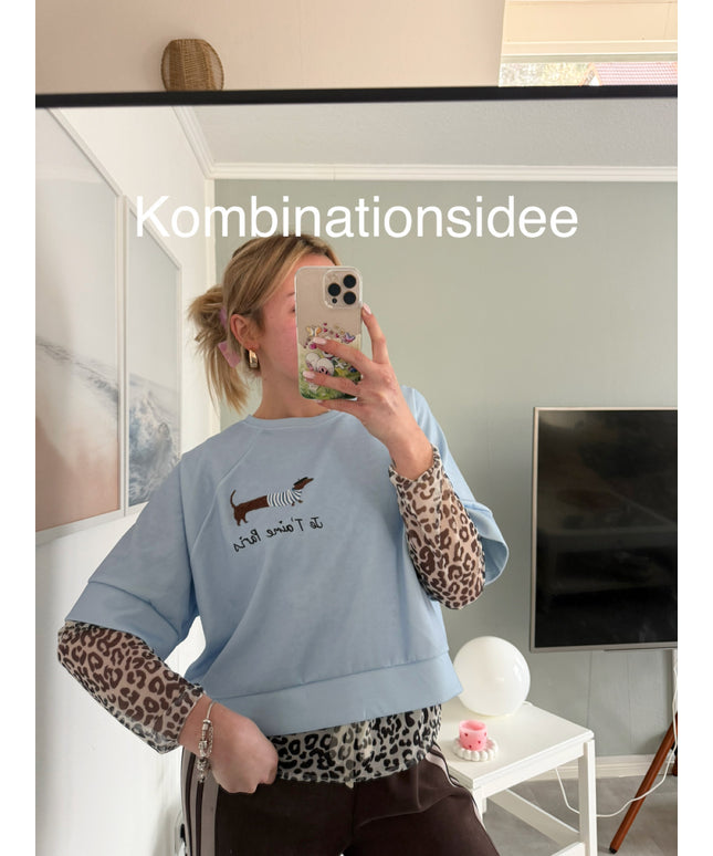 T-Shirt mit Dackel Patch | versch. Farben