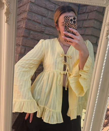 Bluse Zoe mit Schleifen | versch. Farben