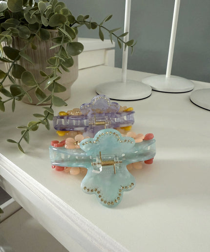 Haarklammer mit 3D Blumen | versch. Farben