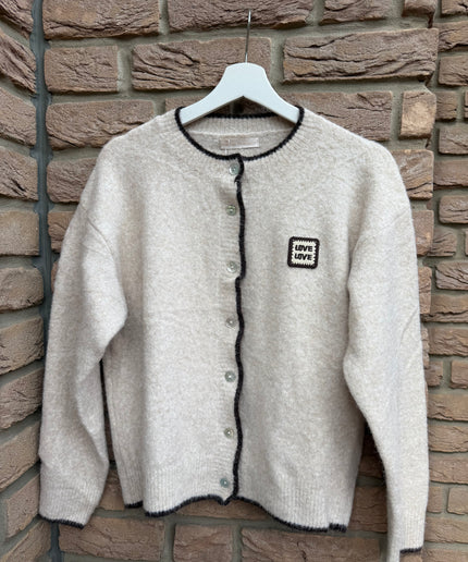 Strickjacke LOVE beige