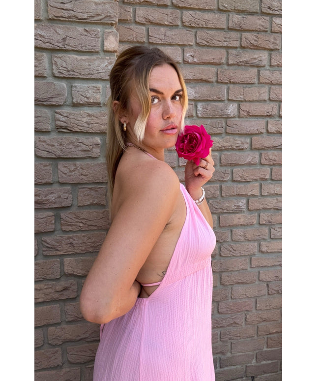 Musselin Neckholder Kleid Oxana