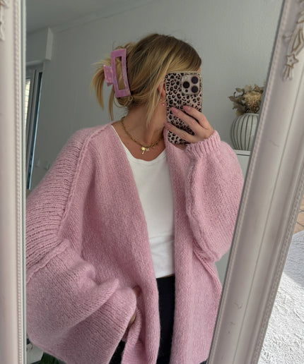 Oversized Strickjacke mit weiten Ärmeln | versch. Farben