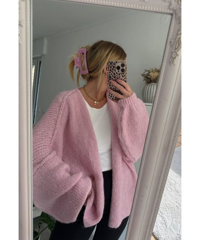 Oversized Strickjacke mit weiten Ärmeln | versch. Farben