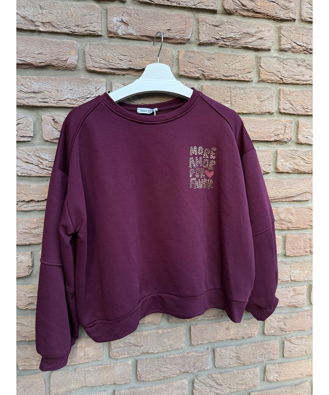 Sweater More Amor Por Favor | bordeaux