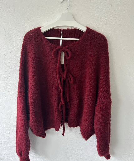 Strickjacke mit Schleifen | versch. Farben