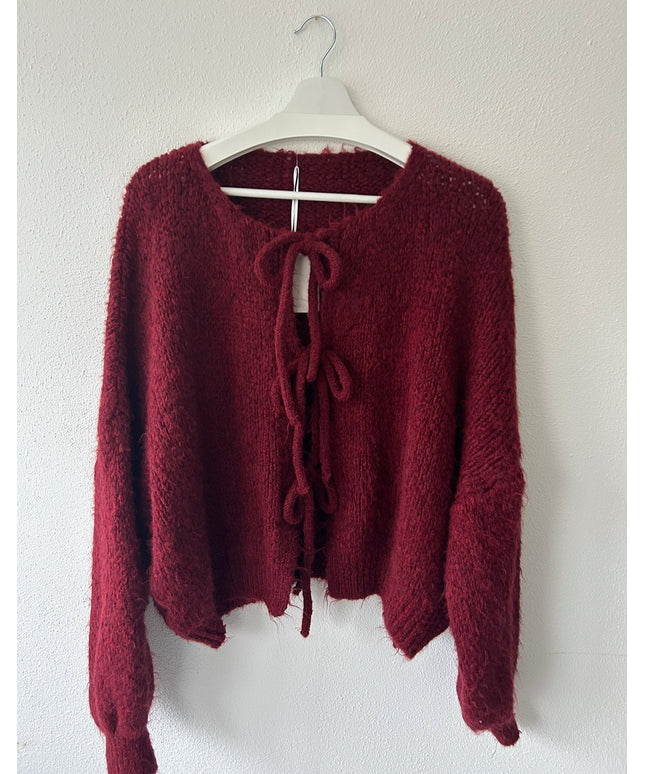 Strickjacke mit Schleifen | versch. Farben