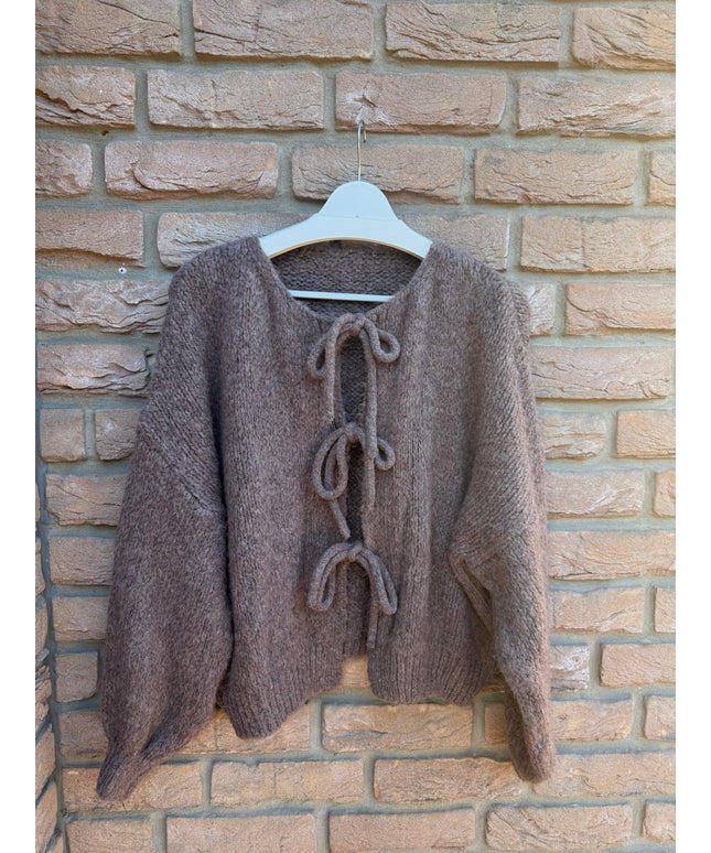Strickjacke mit Schleifen | versch. Farben