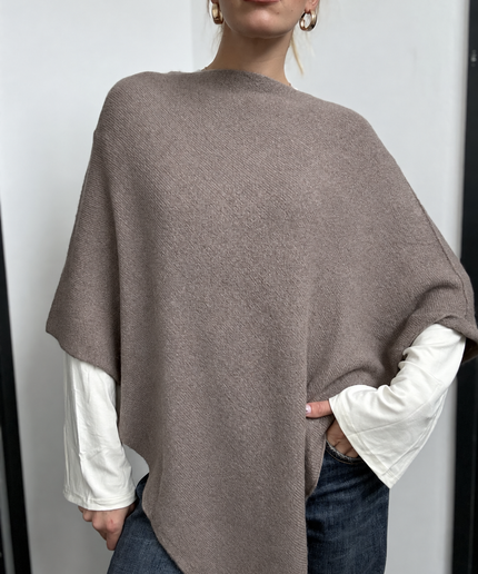 Baby Alpaka Poncho Livia | Taupe