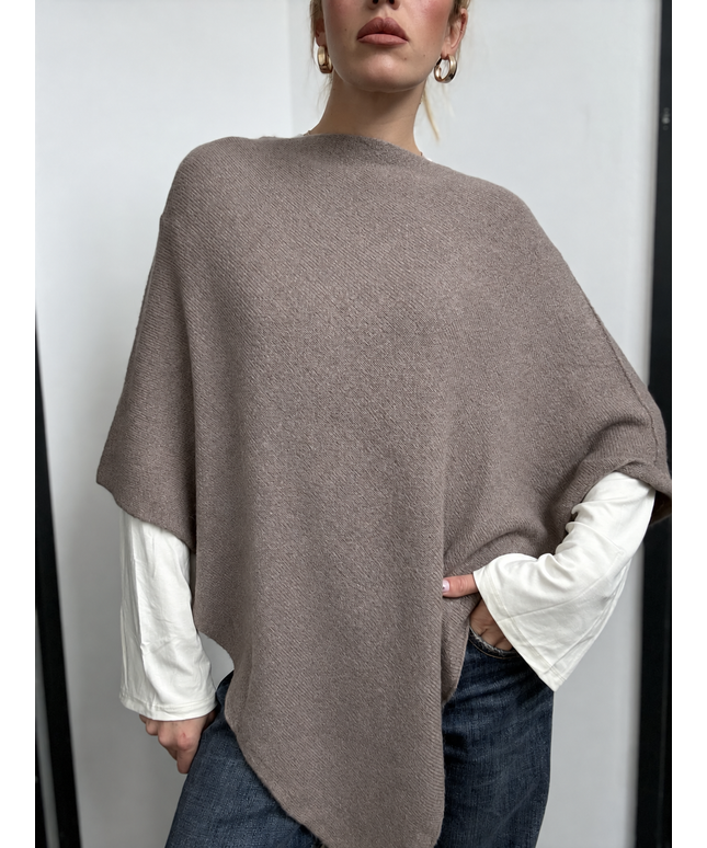 Baby Alpaka Poncho Livia | Taupe