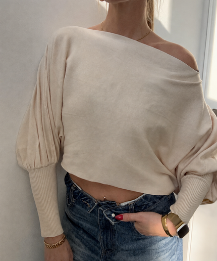 Oversize Fledermaus-Pullover